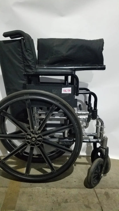 Manual Wheelchair - Durable Black Seat Mobility Assist