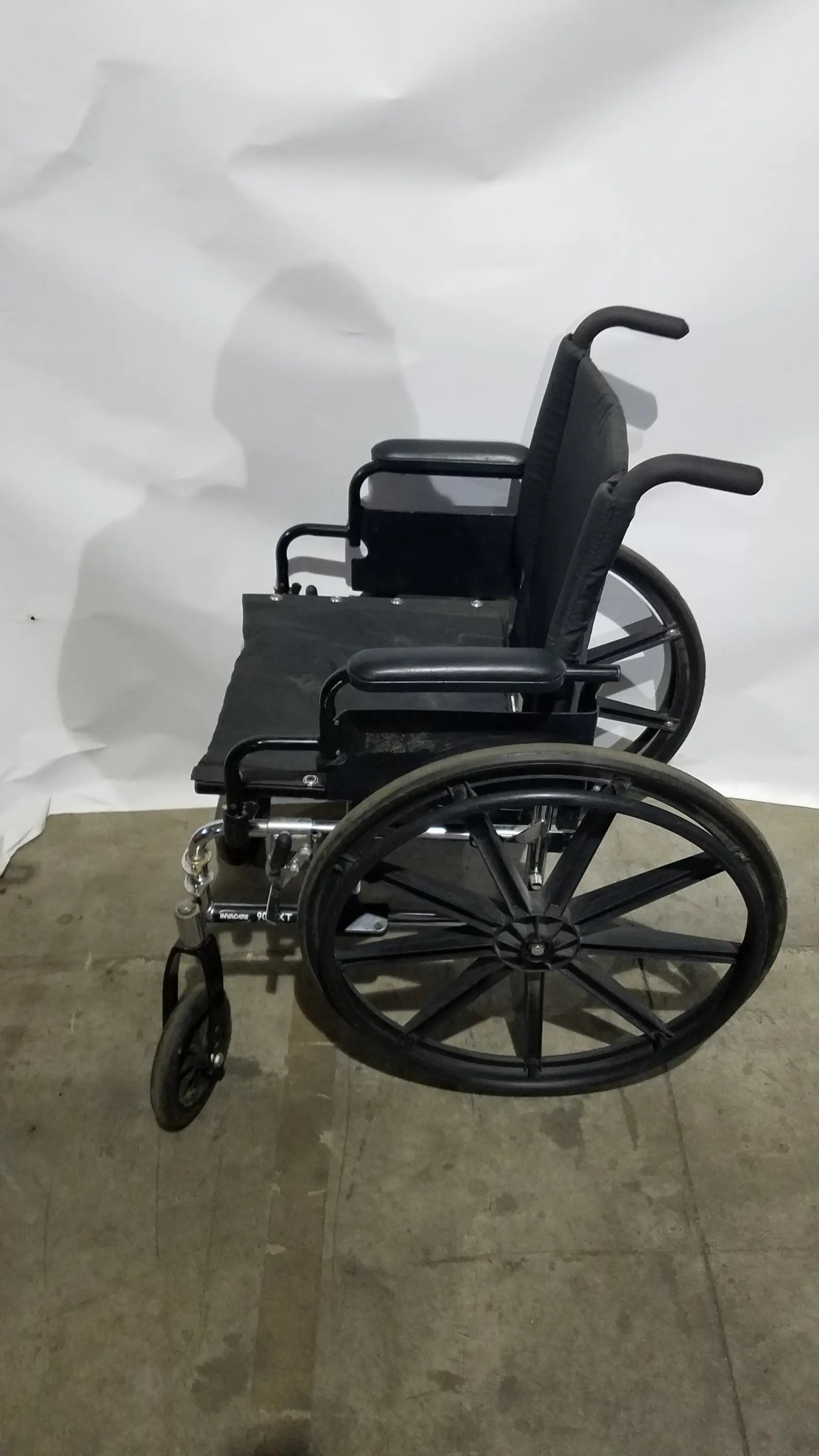Manual Wheelchair - Durable Black Seat Mobility Assist