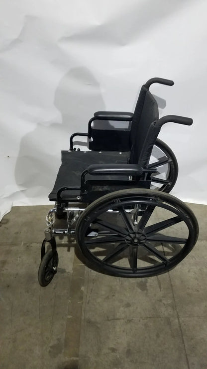 Manual Wheelchair - Durable Black Seat Mobility Assist