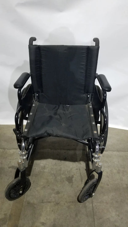 Manual Wheelchair - Durable Black Seat Mobility Assist