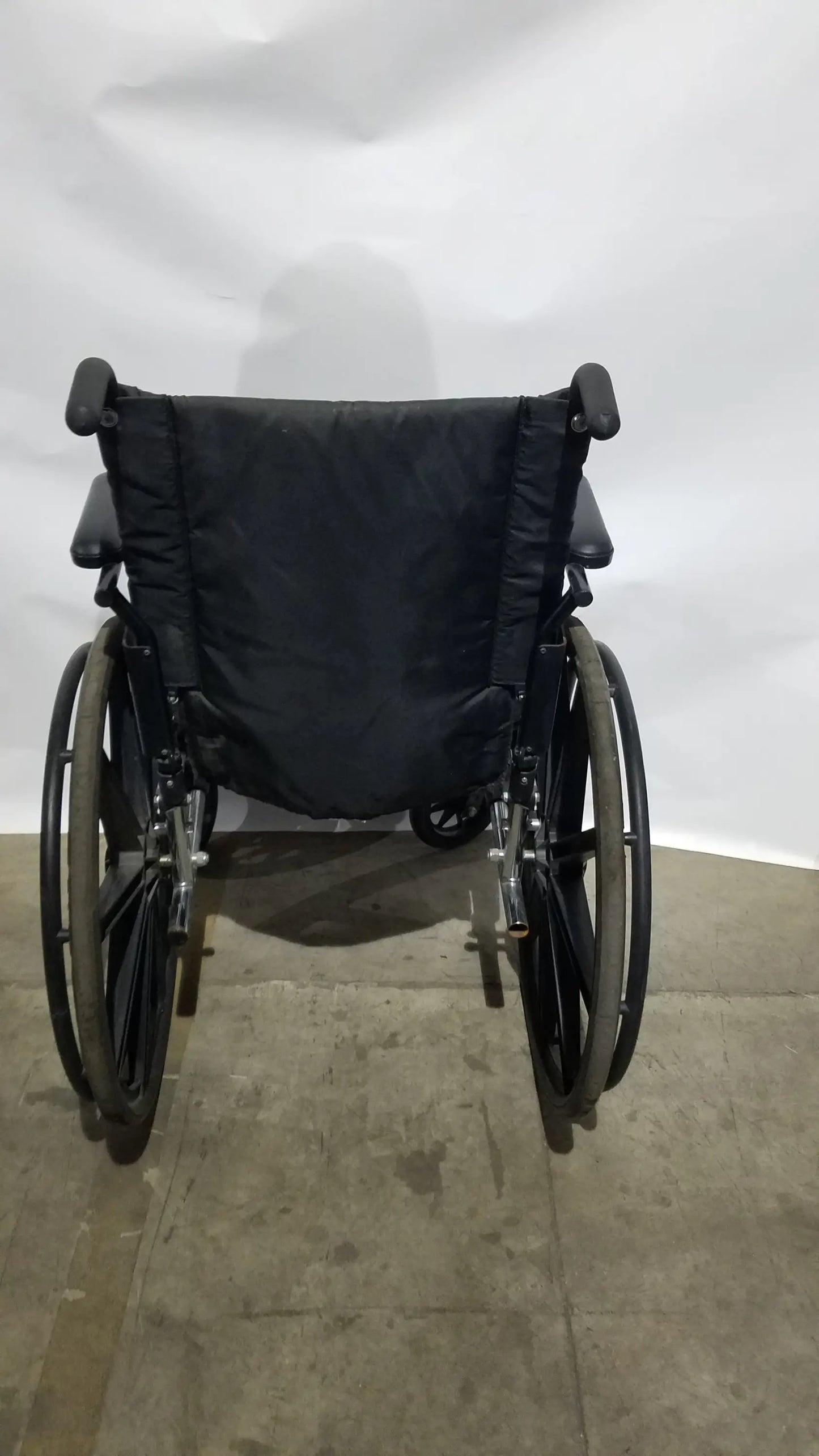 Manual Wheelchair - Durable Black Seat Mobility Assist