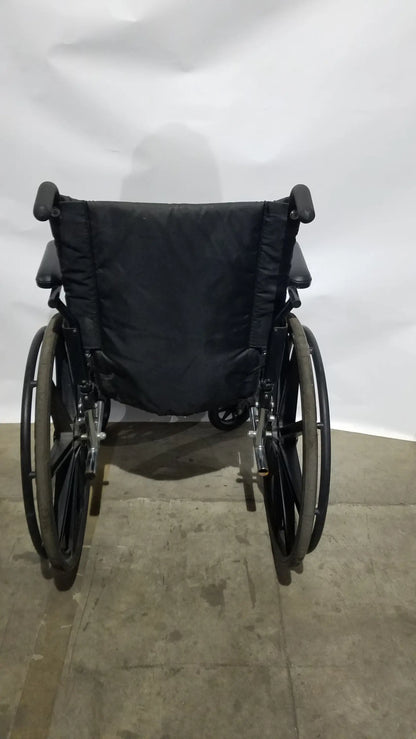 Manual Wheelchair - Durable Black Seat Mobility Assist