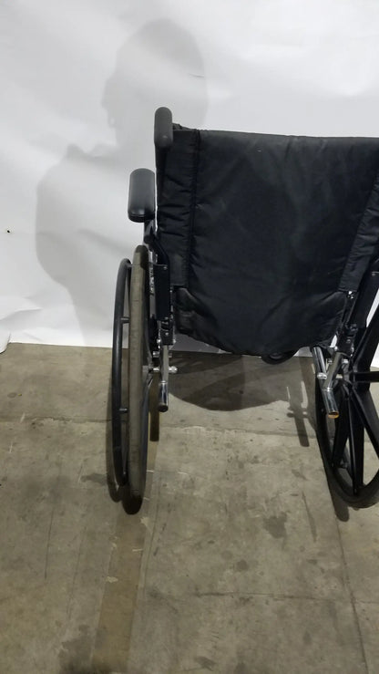 Manual Wheelchair - Durable Black Seat Mobility Assist