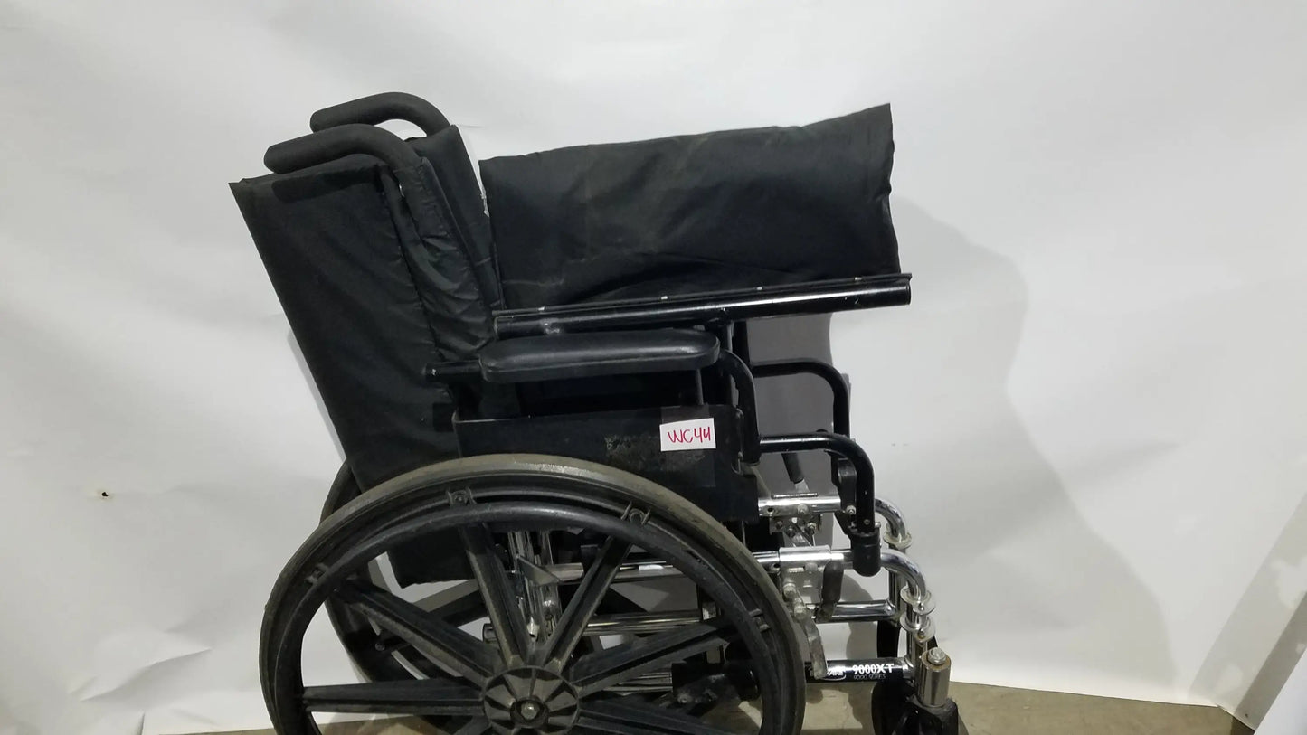 Manual Wheelchair - Durable Black Seat Mobility Assist