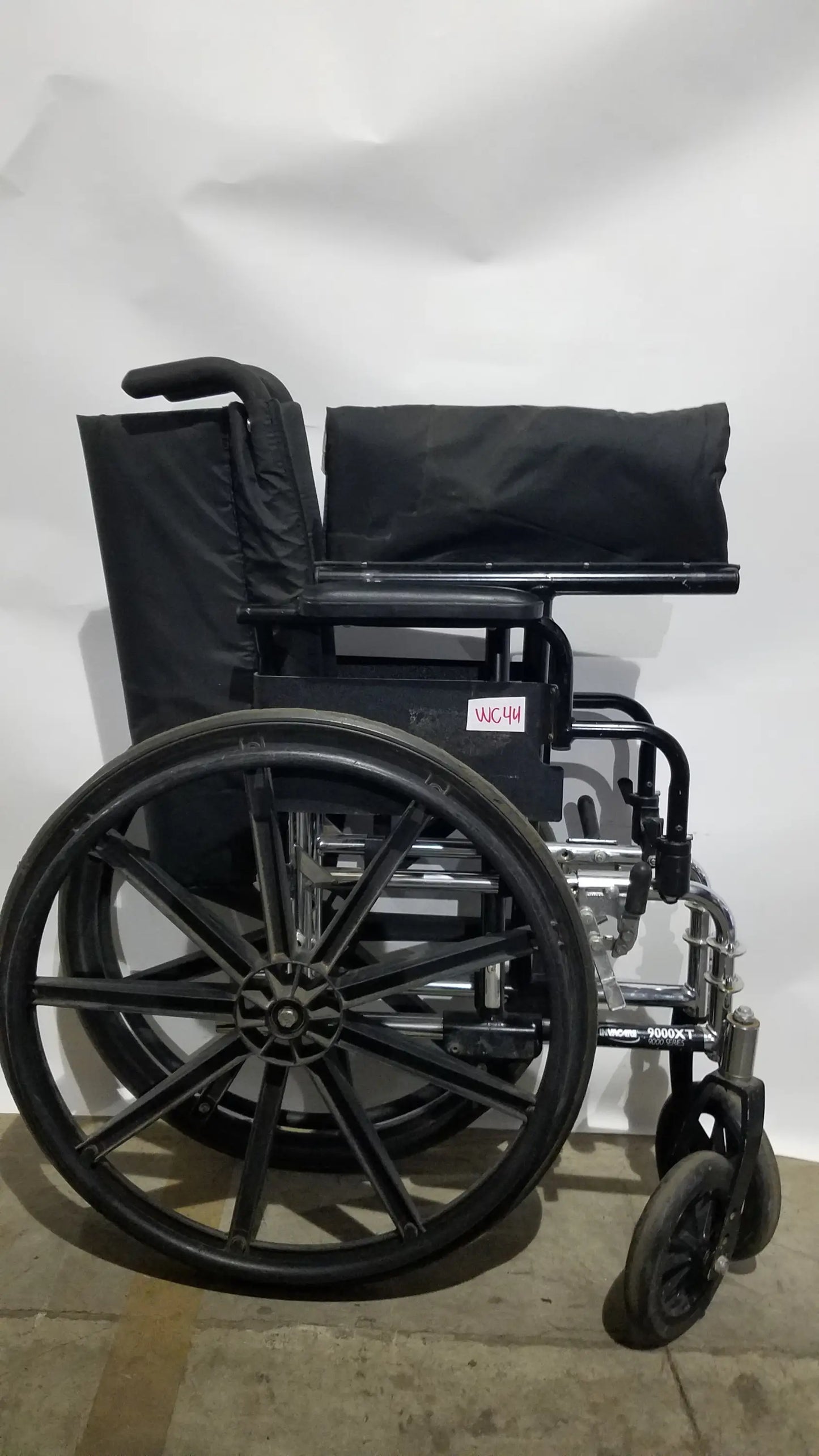 Manual Wheelchair - Durable Black Seat Mobility Assist