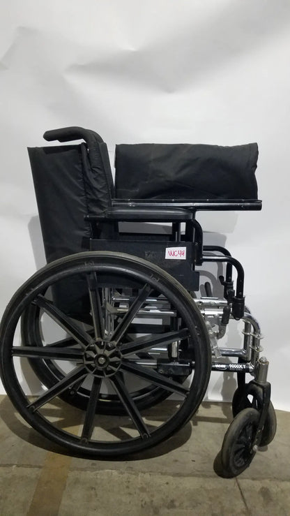 Manual Wheelchair - Durable Black Seat Mobility Assist