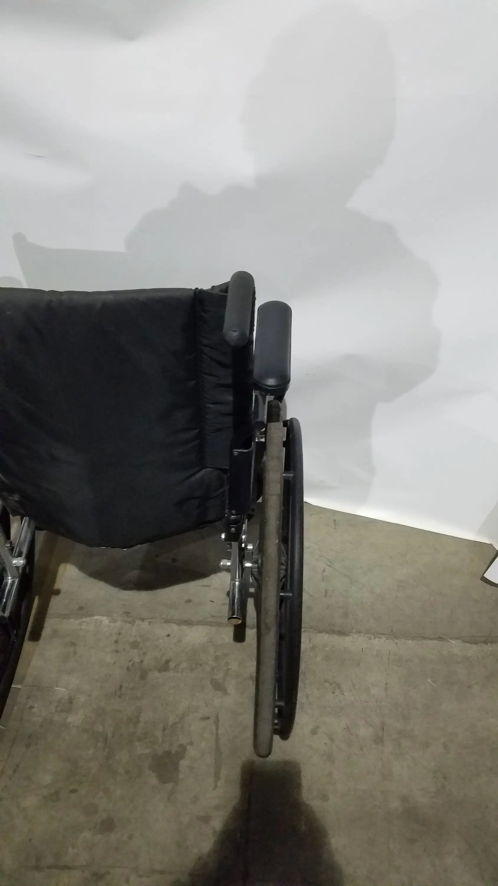 Manual Wheelchair - Durable Black Seat Mobility Assist