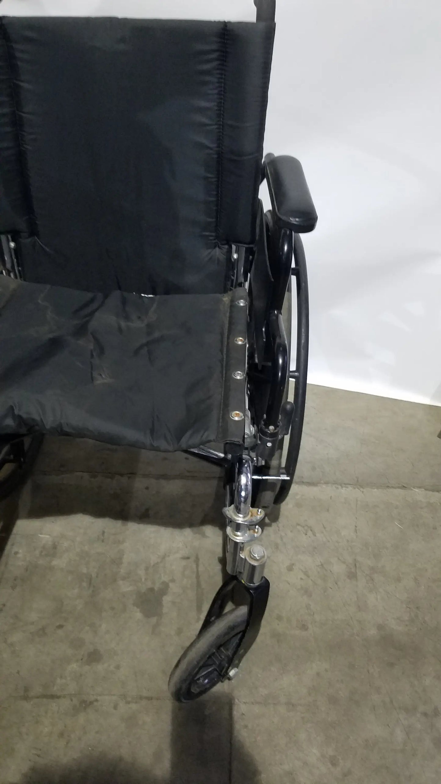 Manual Wheelchair - Durable Black Seat Mobility Assist