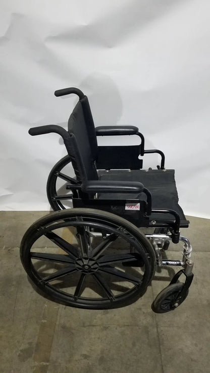 Manual Wheelchair - Durable Black Seat Mobility Assist