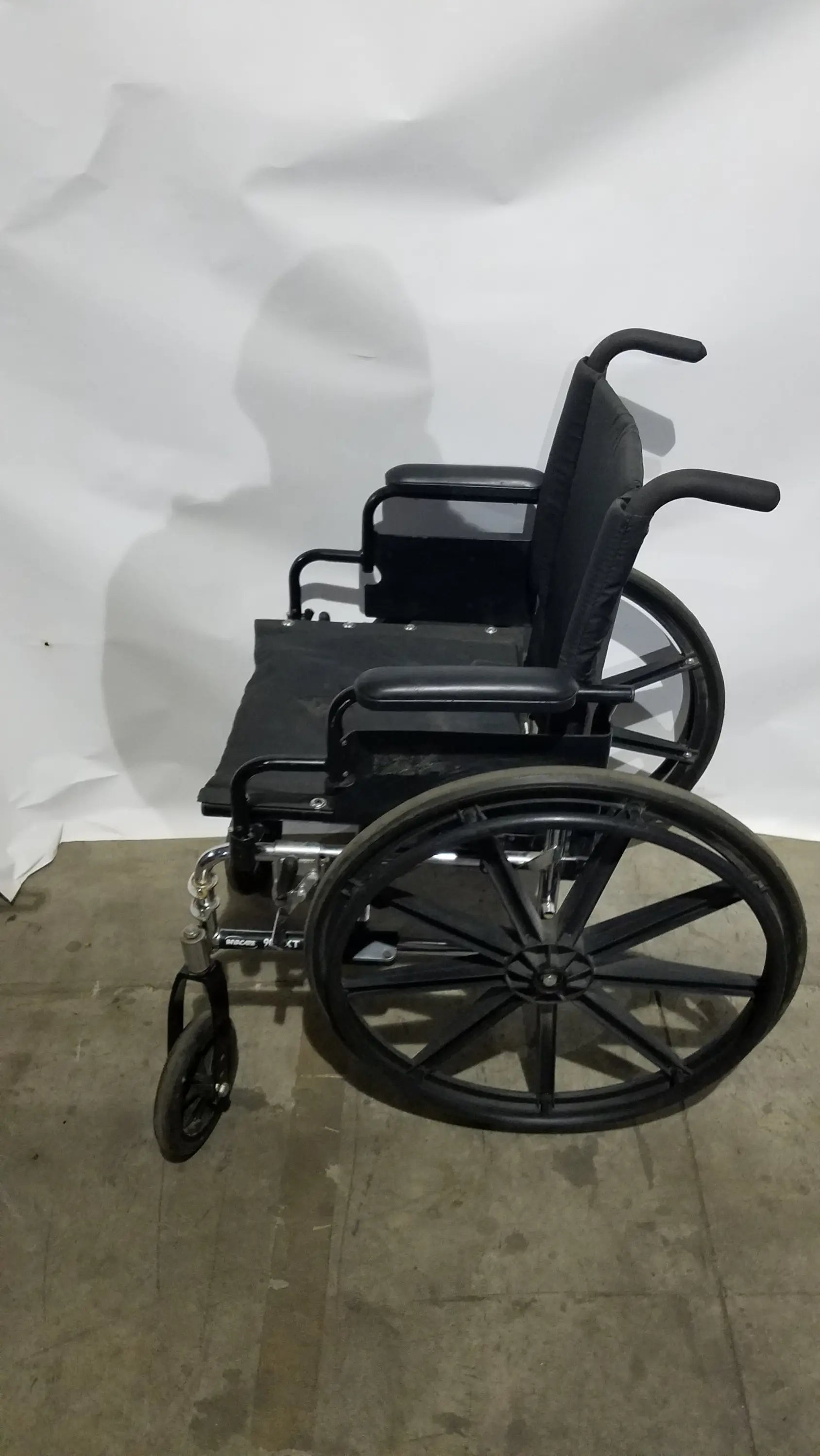 Manual Wheelchair - Durable Black Seat Mobility Assist