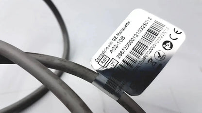 Gray ekg trunk cable with 10 wires and white label compatible with ge marquette a02-1qb for medical use