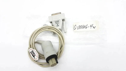 Beige masimo d006 satshare interface cable with d-sub connector and multi-pin plug labeled g=dsha6-4u
