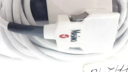 White masimo ps-10153d cable adapter with black connector end for medical device connectivity and data transfer