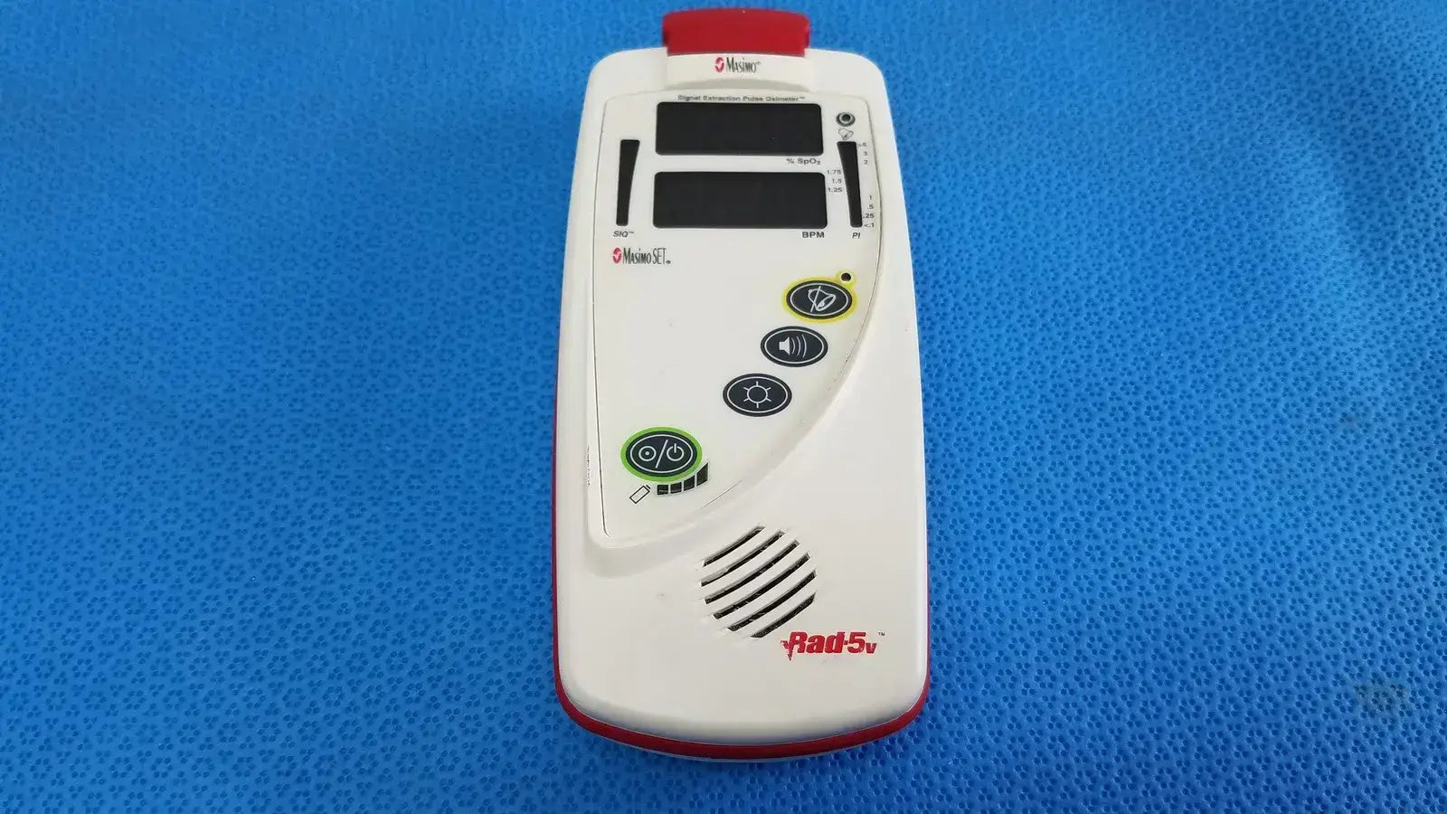 MASIMO Rad-5v Handheld Pulse Oximeter w/ Protective Boot & SpO2 Finger Sensor