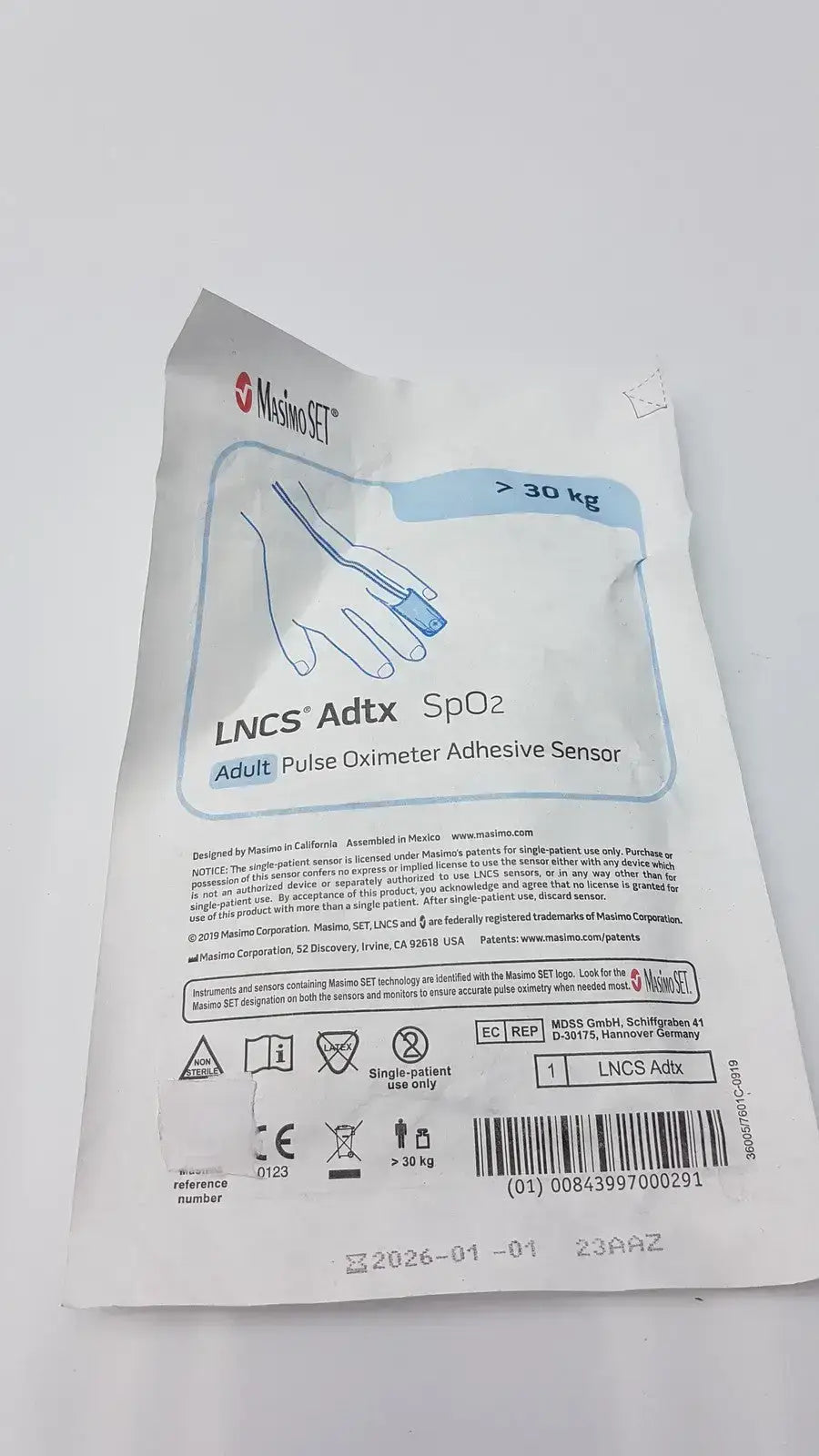 Masimo SET LNCS Adtx Adult Pulse Oximeter Adhesive Sensor