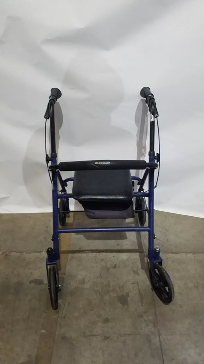 McKesson Bariatric Rollator Heavy Duty Aluminum Folding Walker
