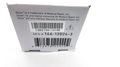White cardboard box with black text and barcodes labeled as mckesson white steel wall mounted grab bar 24 inch from medical depot inc