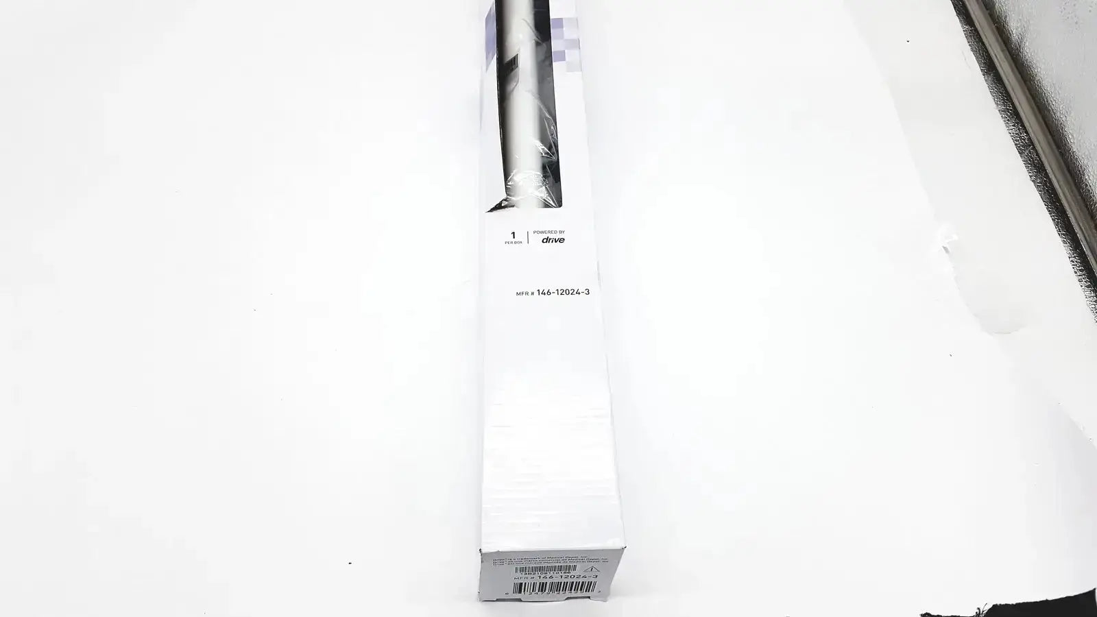White rectangular box packaging for dune brand windshield wiper blade beside mckesson white steel grab bar 24 inch l