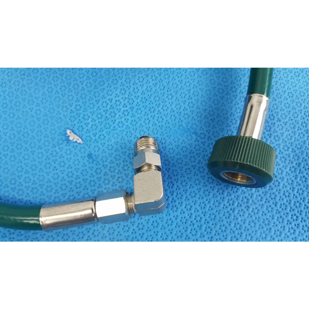 Medical Oxygen Hose Green DISS Female to Elbow Male Fitting
