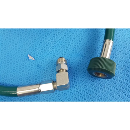 Medical Oxygen Hose Green DISS Female to Elbow Male Fitting