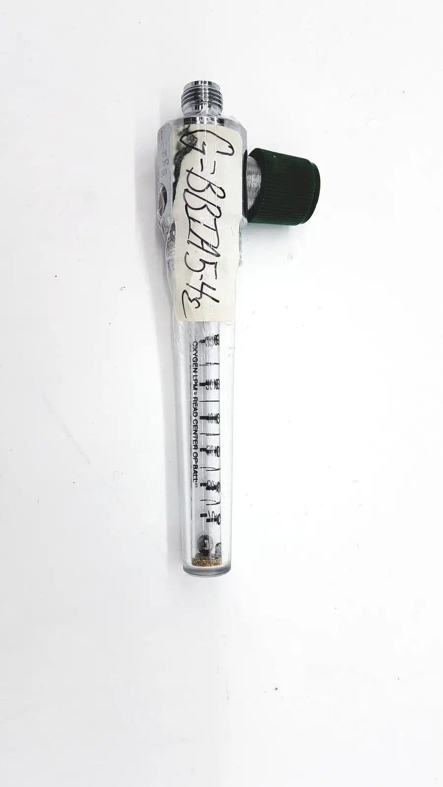 Medical Oxygen LPM Read Center Of Ball LOT NO- 1005 - Flowmeter Label