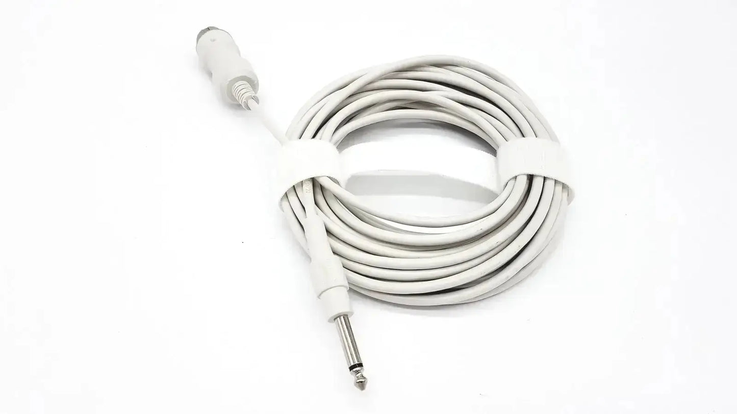 White coiled reusable bare copper wire ibp cable with durable plastic sheathing and metallic contacts for mindray use