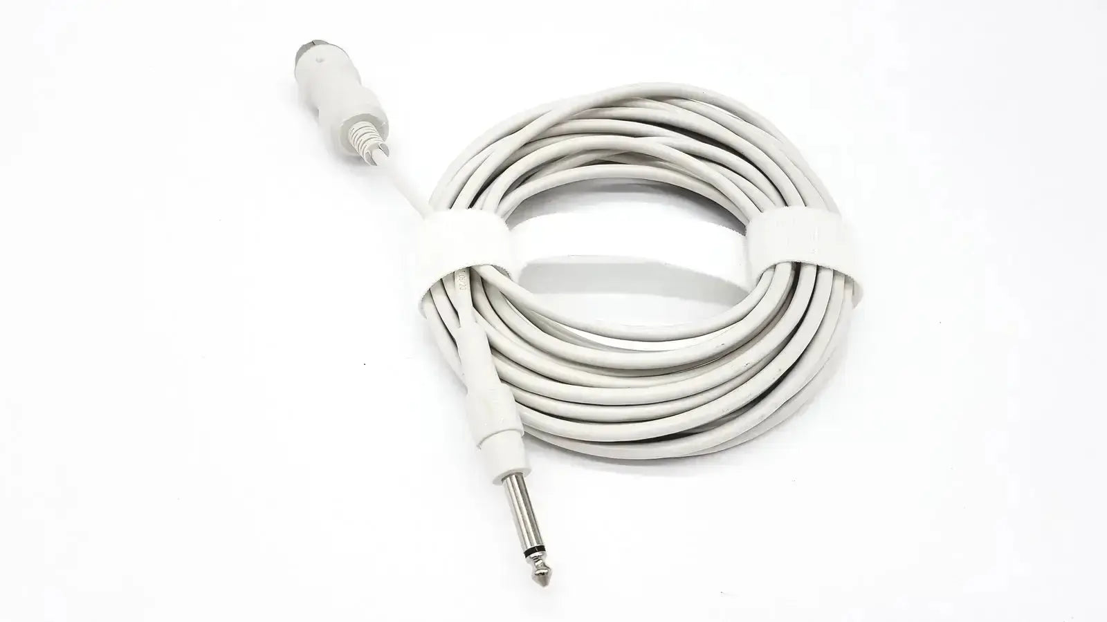White coiled reusable bare copper wire ibp cable with durable plastic sheathing and metallic contacts for mindray use