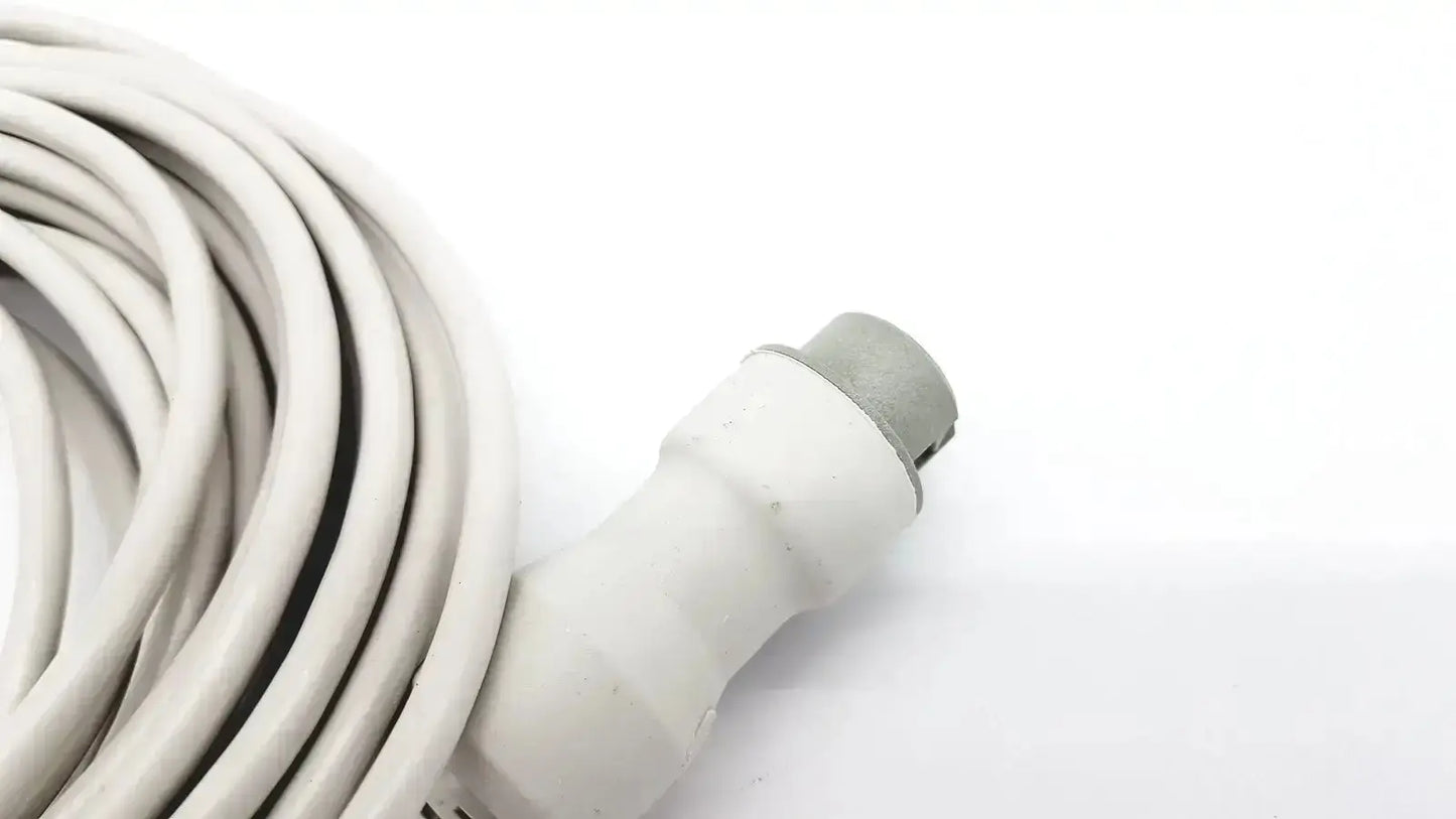 White coiled reusable bare copper wire with gray connector end for mindray ibp cable in medical use
