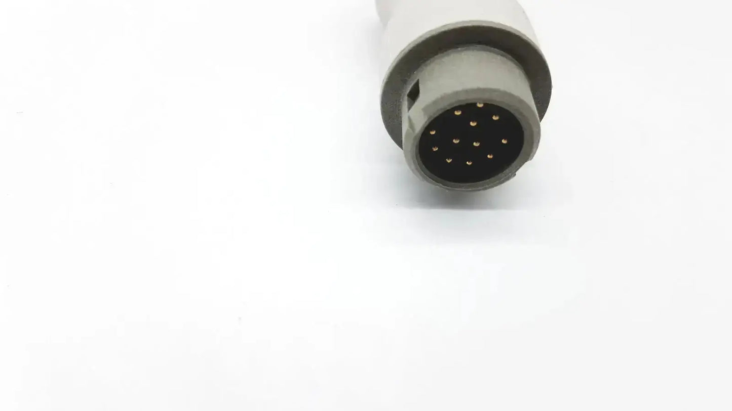 Gray medical-grade ibp cable connector with 19 gold-plated pins and reusable bare copper wire for Mindray ibp cable