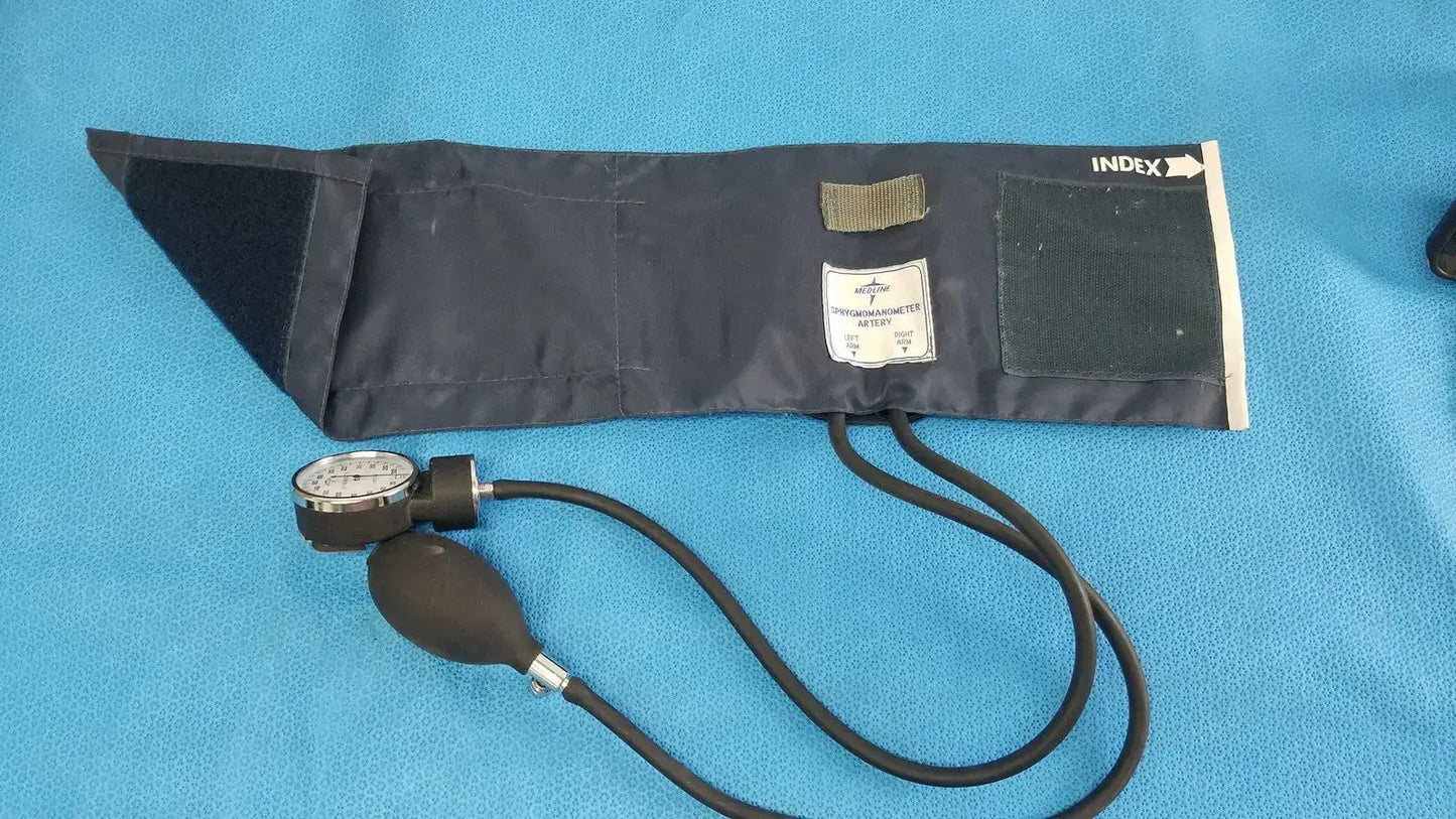 Medline Aneroid Sphygmomanometer Blood Pressure Cuff Monitor Kit Gauge