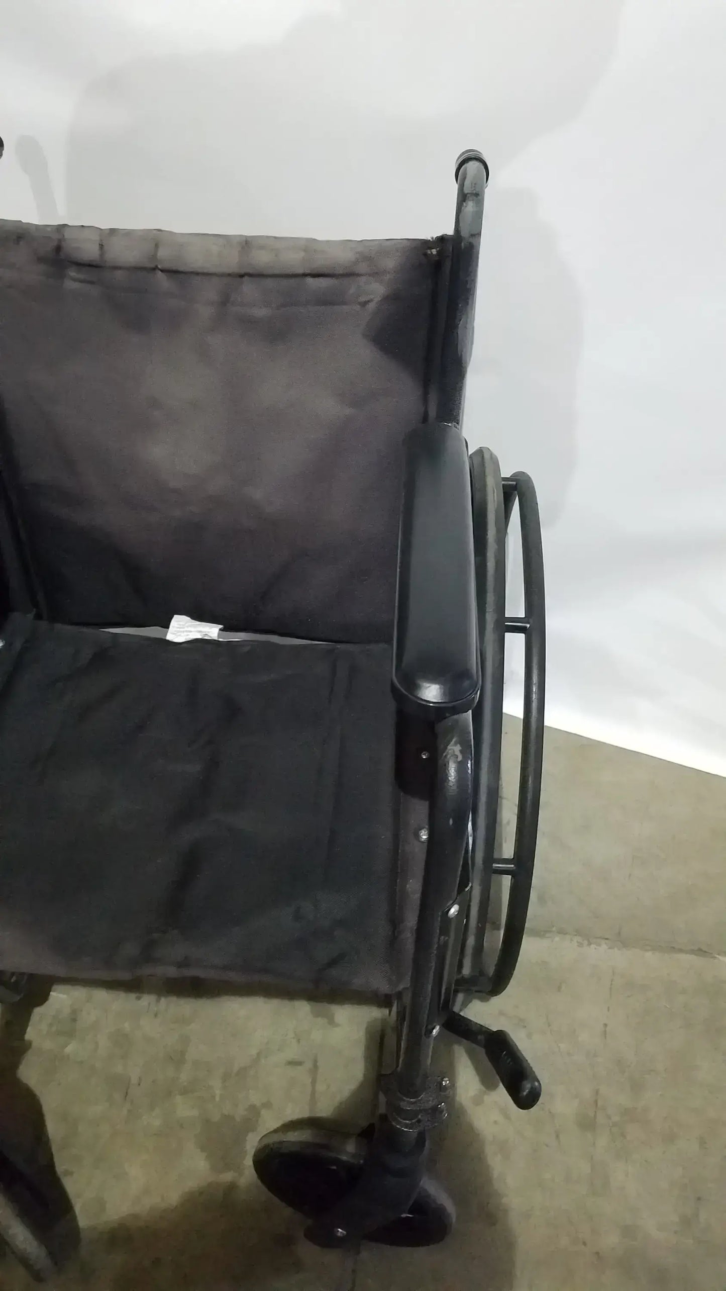 Medline Folding Manual Wheelchair - Lightweight Black Padded Comfort Seat