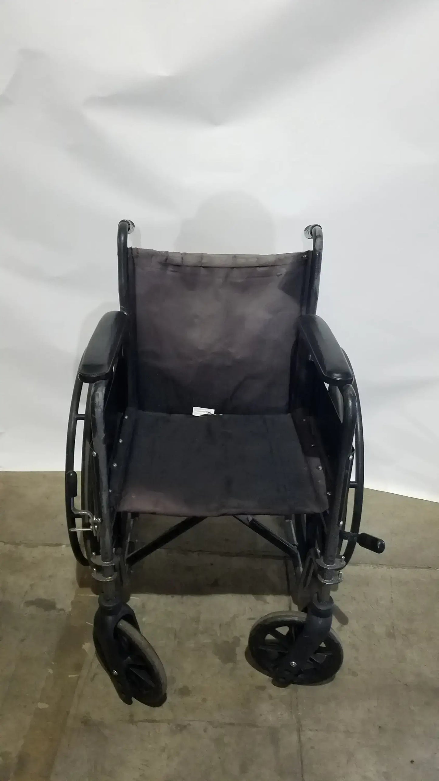Medline Folding Manual Wheelchair - Lightweight Black Padded Comfort Seat
