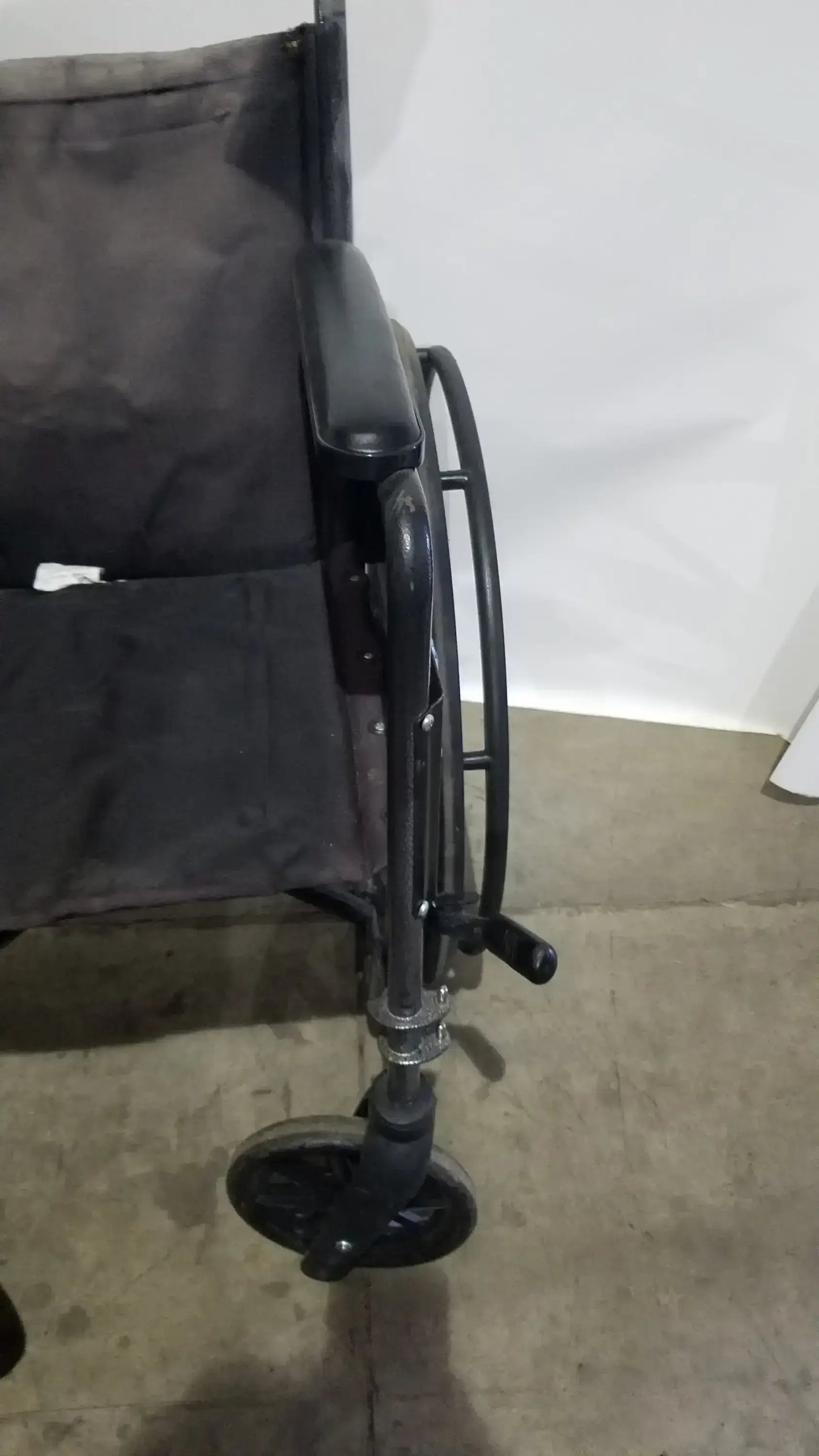 Medline Folding Manual Wheelchair - Lightweight Black Padded Comfort Seat