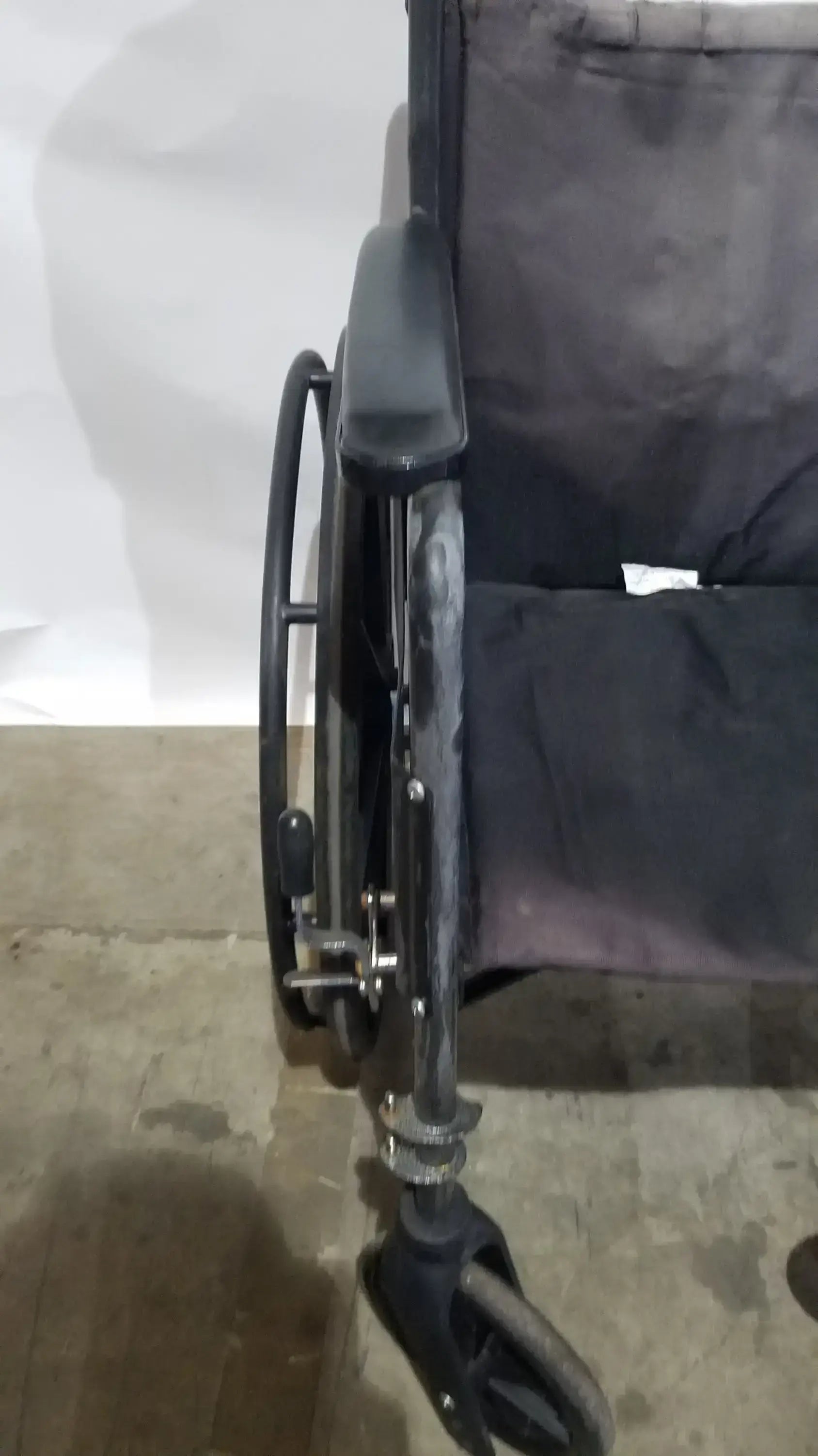 Medline Folding Manual Wheelchair - Lightweight Black Padded Comfort Seat