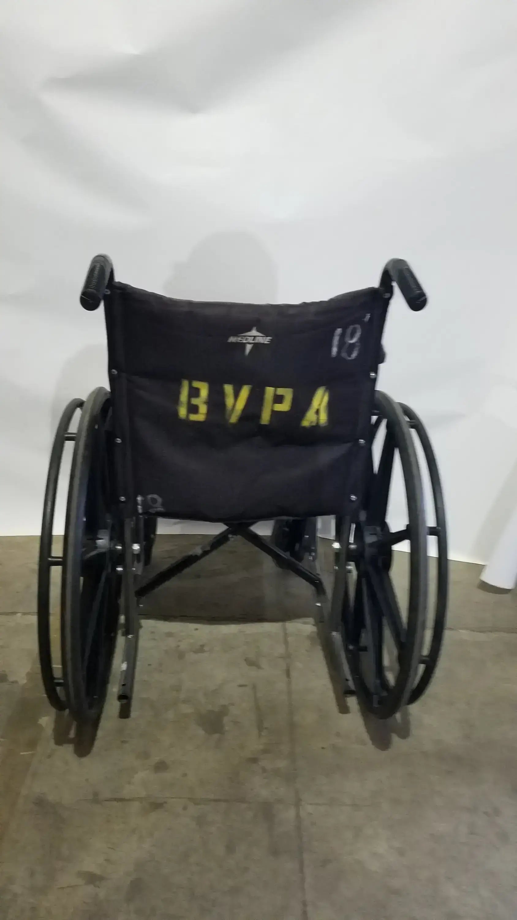Medline Folding Manual Wheelchair - Lightweight Black Padded Comfort Seat