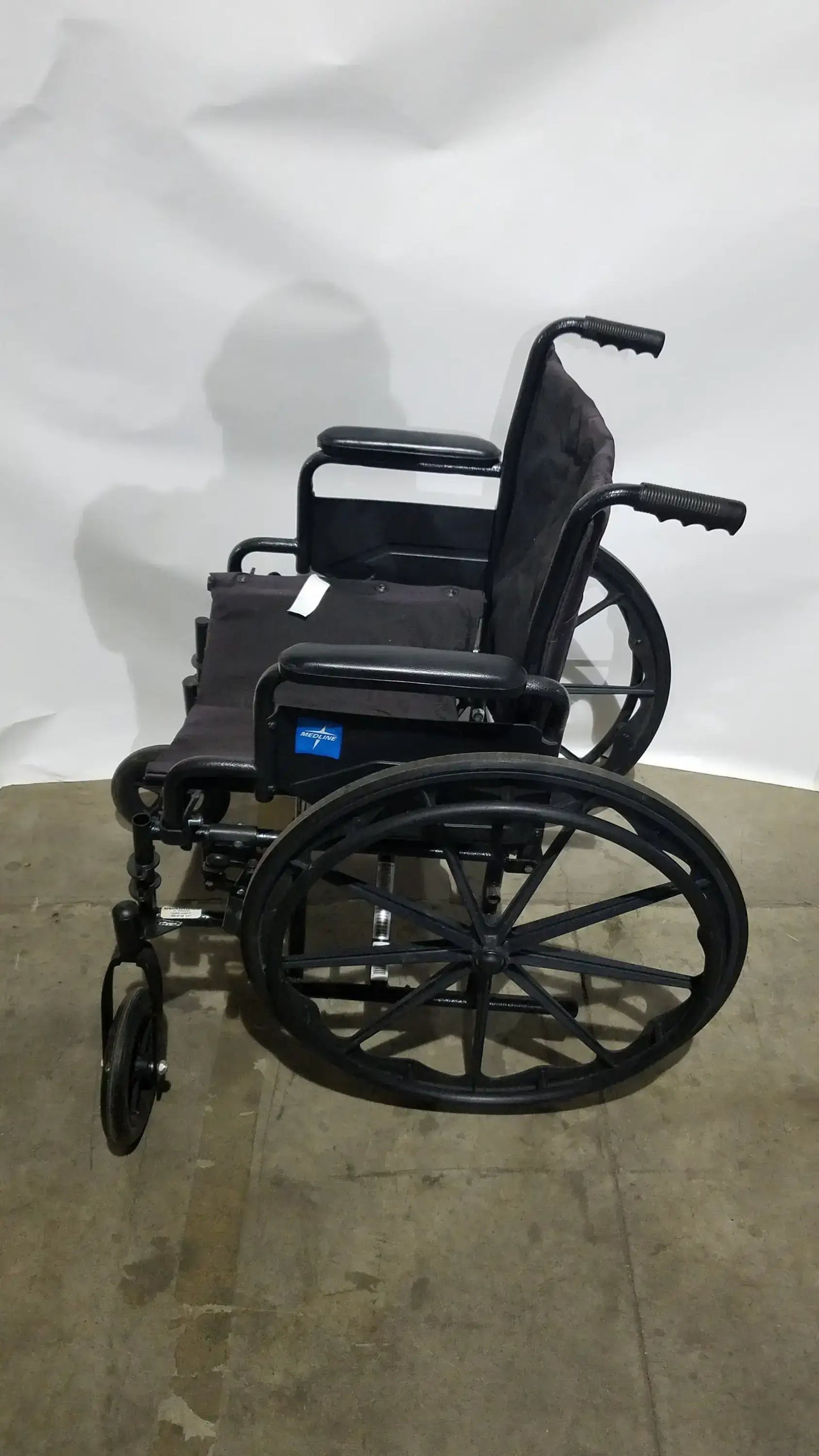 Medline Guardian Standard Manual Wheelchair with Padded Arms and Durable Folding Frame