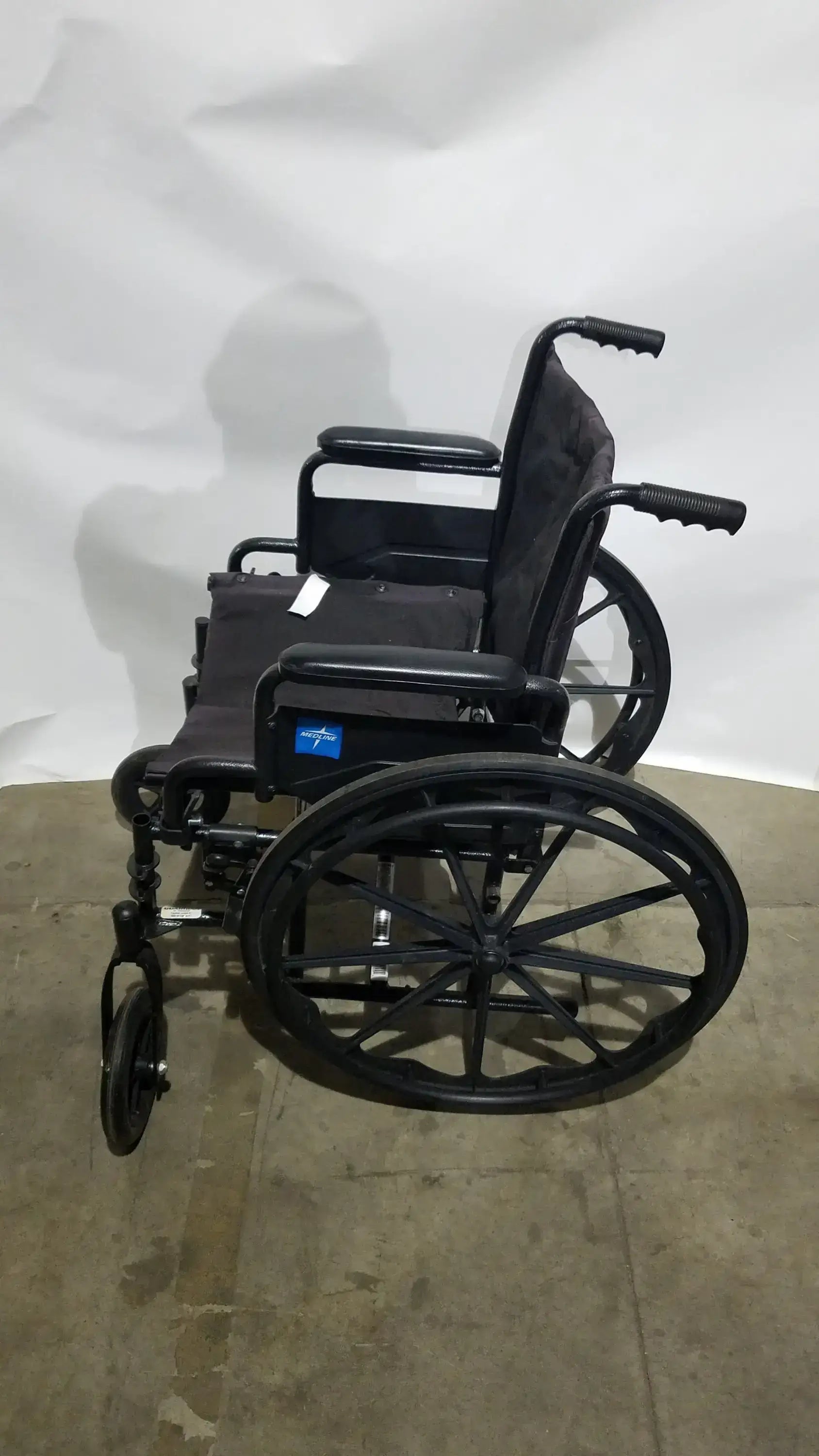 Medline Guardian Standard Manual Wheelchair with Padded Arms and Durable Folding Frame