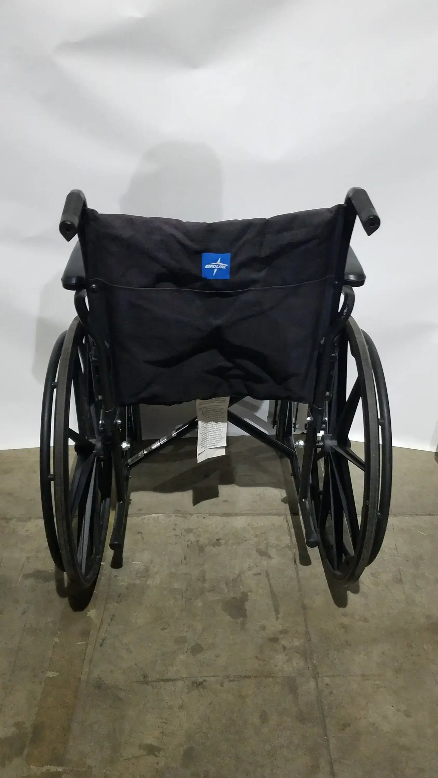 Medline Guardian Standard Manual Wheelchair with Padded Arms and Durable Folding Frame