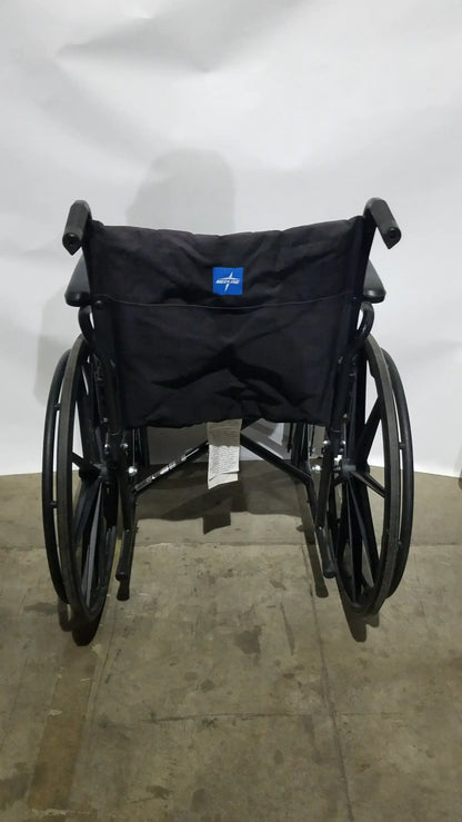 Medline Guardian Standard Manual Wheelchair with Padded Arms and Durable Folding Frame
