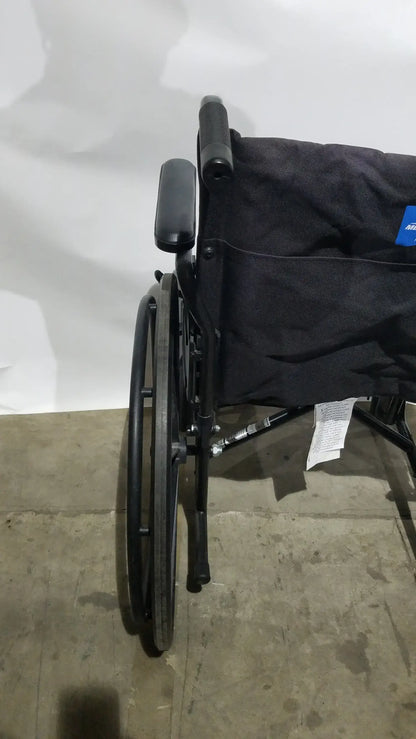 Medline Guardian Standard Manual Wheelchair with Padded Arms and Durable Folding Frame