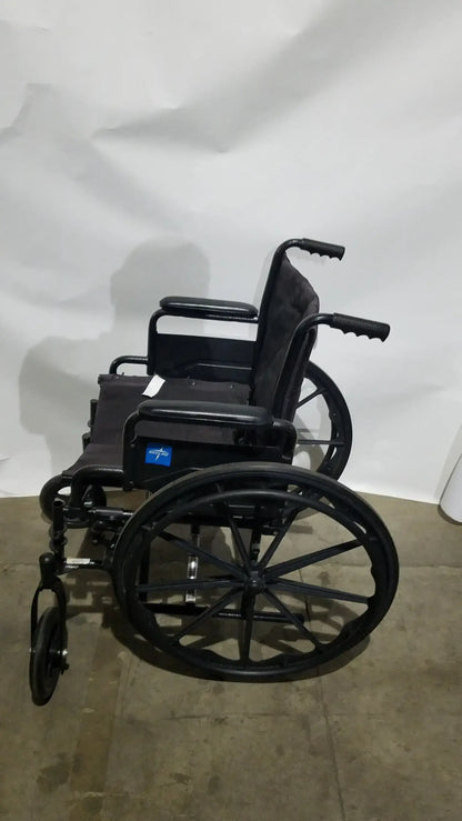 Medline Guardian Standard Manual Wheelchair with Padded Arms and Durable Folding Frame