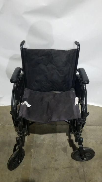 Medline Guardian Standard Manual Wheelchair with Padded Arms and Durable Folding Frame