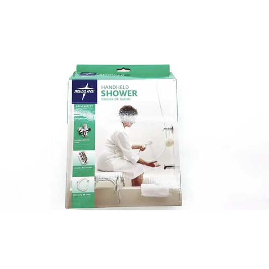 Medline Handheld Shower Head with Extra-Long 84’’ Hose & Wall Holder NEW - Kit