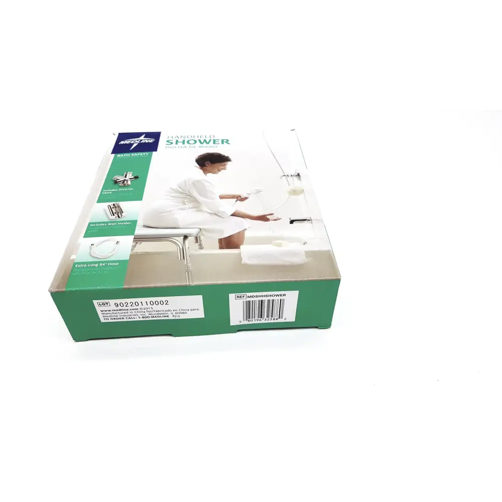 Medline Handheld Shower Head with Extra-Long 84’’ Hose & Wall Holder NEW - Kit