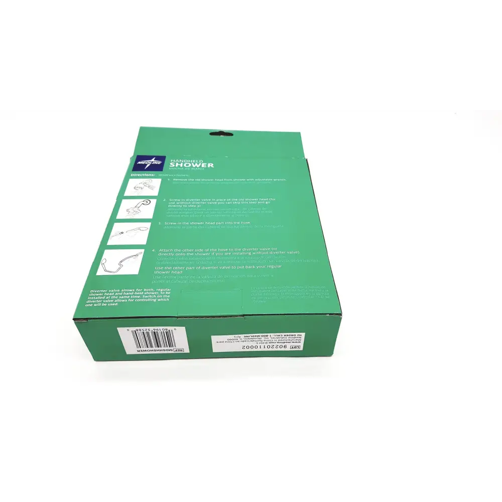 Medline Handheld Shower Head with Extra-Long 84’’ Hose & Wall Holder NEW - Kit