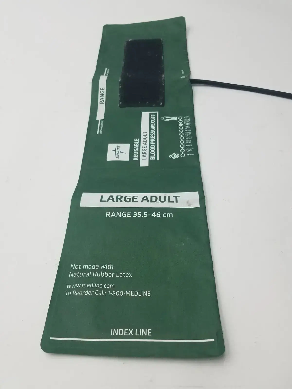 Medline Large Adult Blood Pressure Cuff 35.5–46cm Natural Rubber Latex