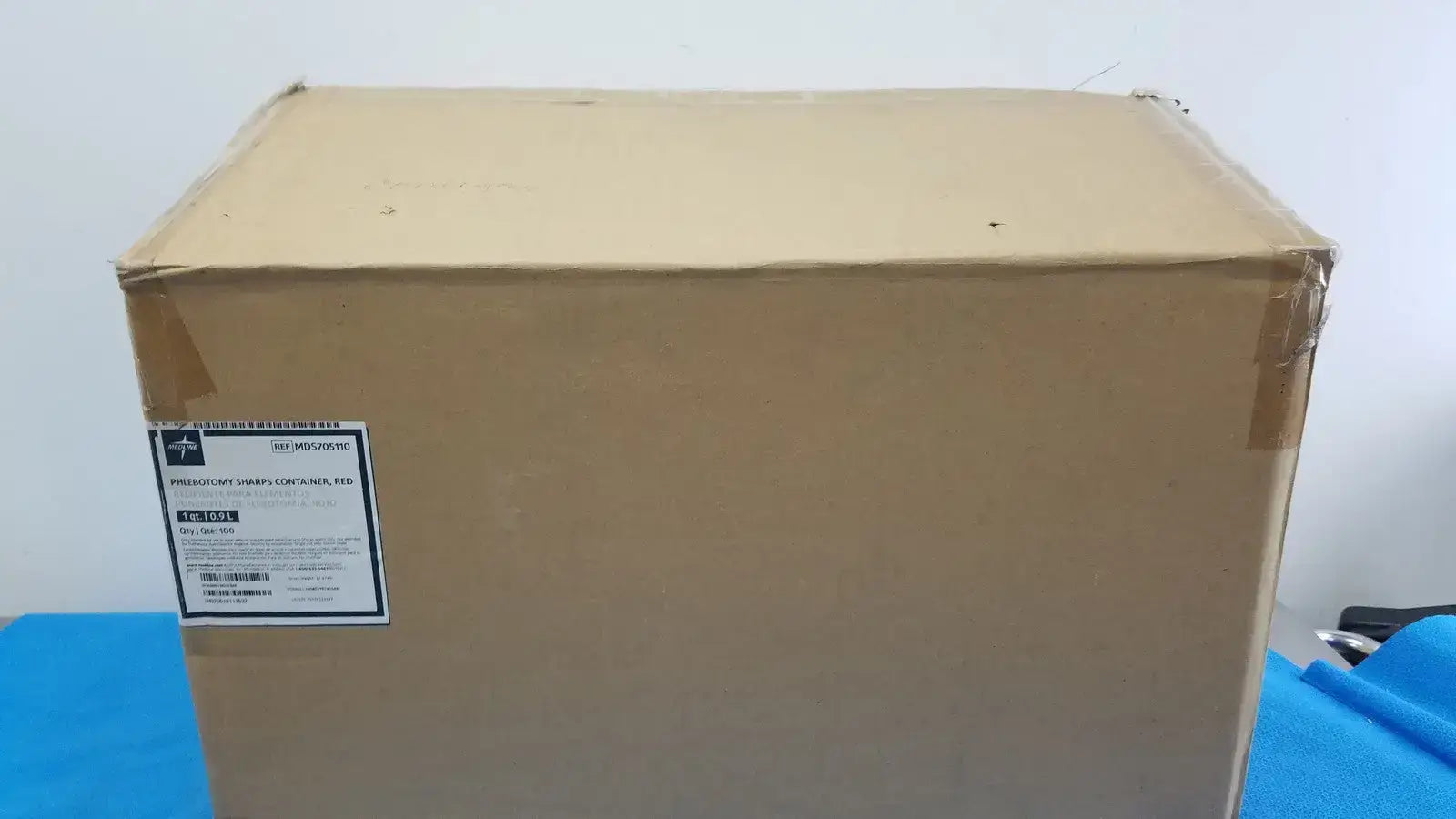 Medline MDS805110 Phlebotomy Sharps Container Red
