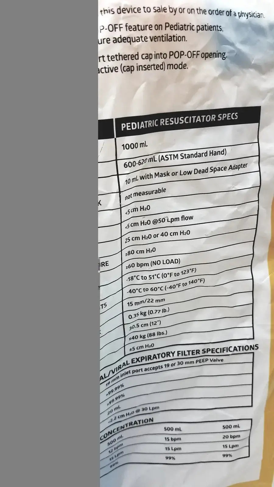 Medline Pediatric Resuscitation Bag CPRM2216 - Lot of 5 - Manual Resuscitator