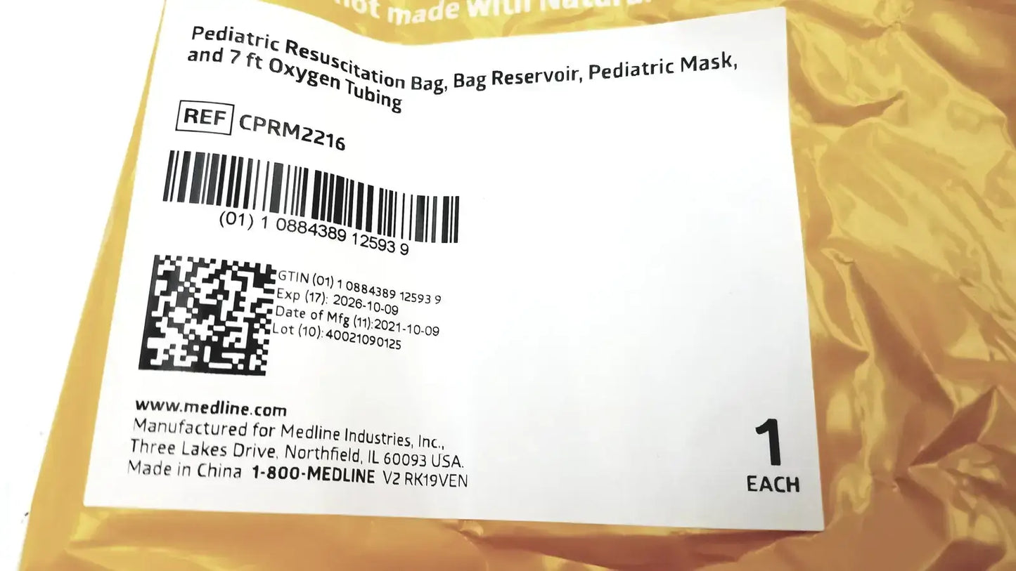 Medline Pediatric Resuscitation Bag CPRM2216 - Lot of 5 - Manual Resuscitator