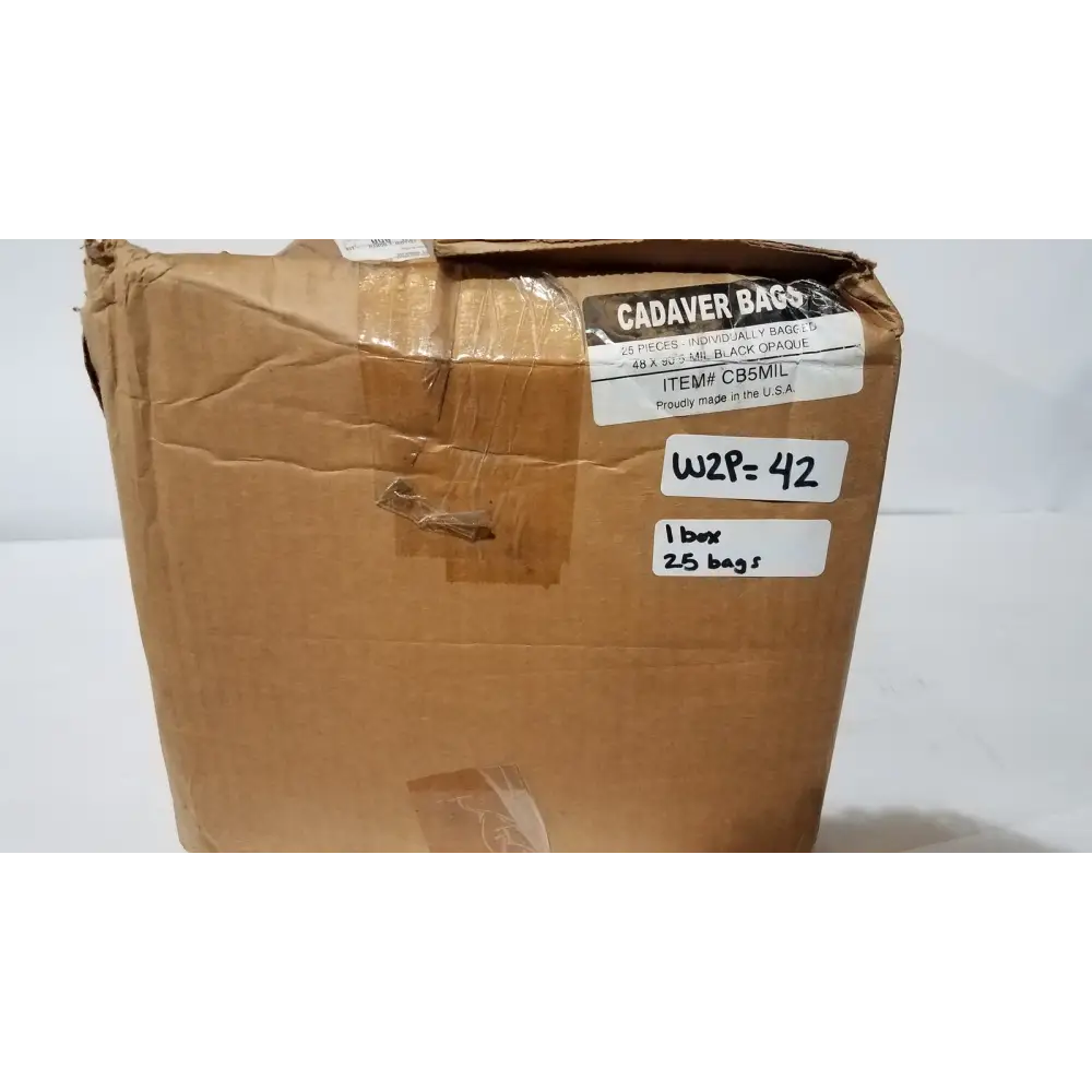 MEDLINE Post Mortem Body Bag black - Heavy Duty Disposable Adult Size